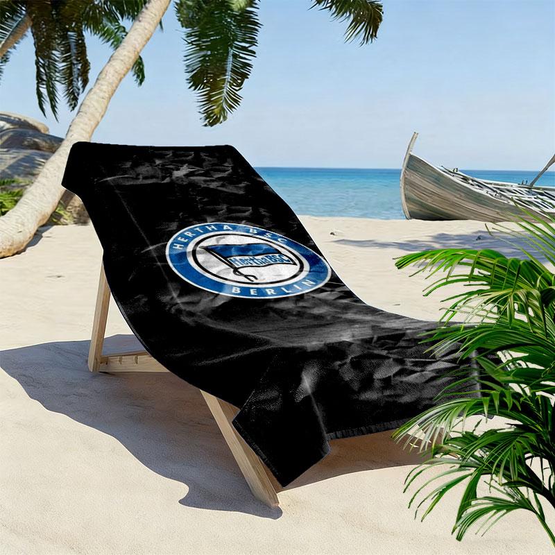 Hertha BSC Print Beach Towel, Large Soft Quick Dry Towel for Beach Camping Swimming