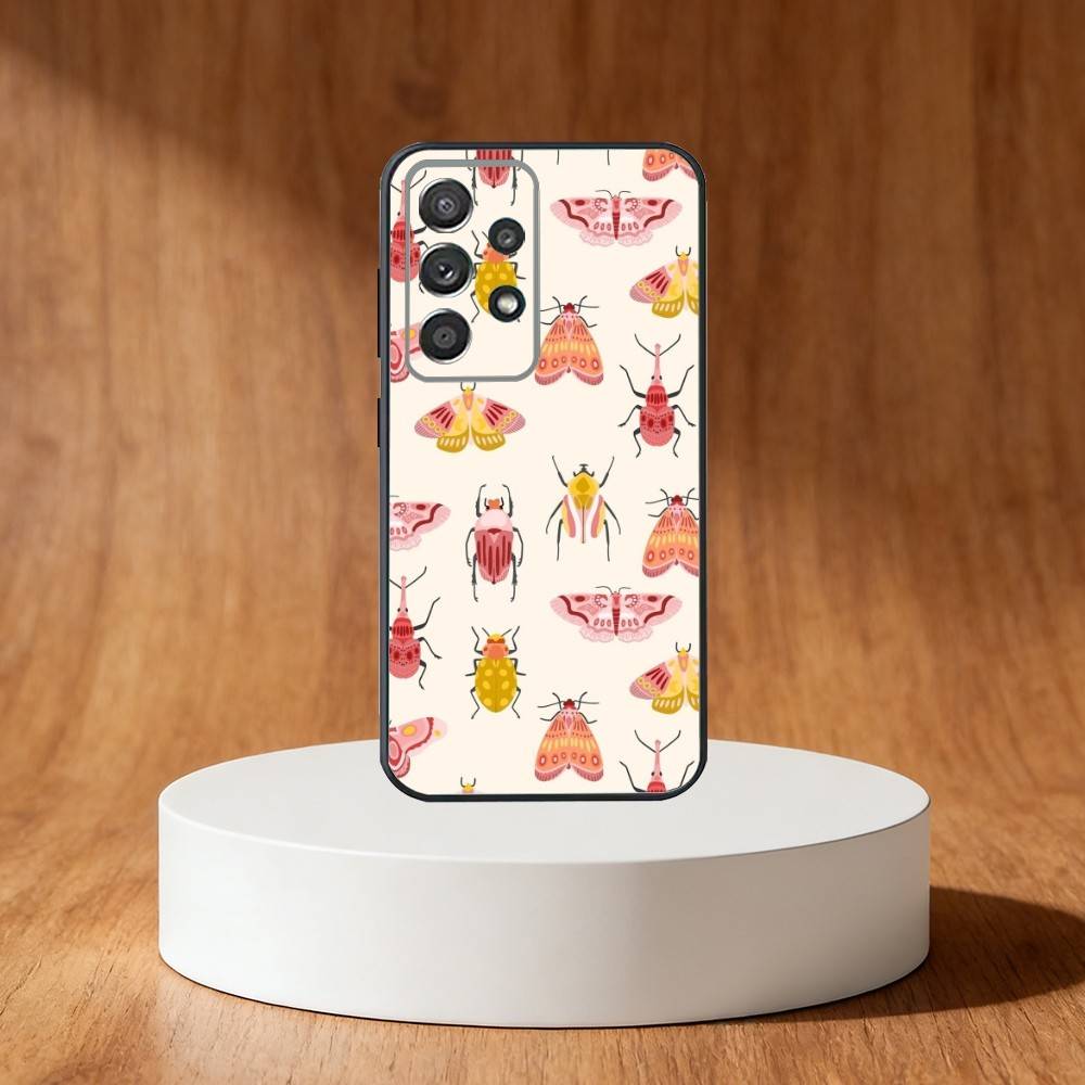 B-Biology Art Insects Bugs Phone Case For Samsung S25,S24,S21,S22,S23,S30,Ultra,S20,Plus,Fe,Note,10,9,5G Black Cover