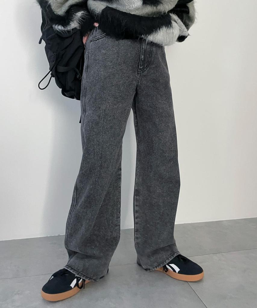 WEGO Denim Denim Große Größe Typ B Black Sonata Damen Straight-Leg Jeans, Hosen, Einfach, Lässig, Stilvoll, Geschenk, Klassisch, Ganzjährig,