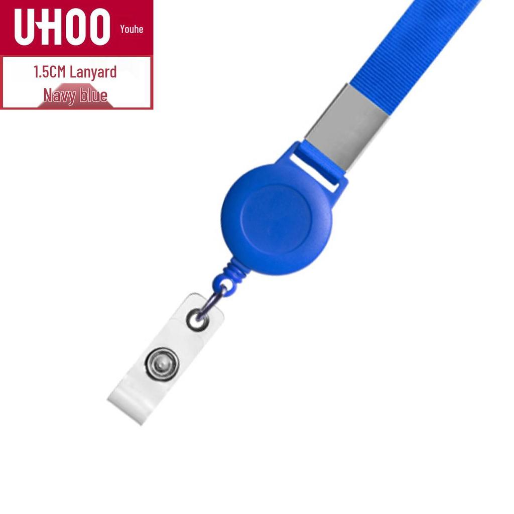 Youhe Retractable Badge Holder Lanyard with Safety Buckle and Customizable ID Card Holder