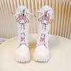 Girls' Winter-Spring New Style Booties for Children - High-Topped Boots for Girls - Anti-Slip Shoes