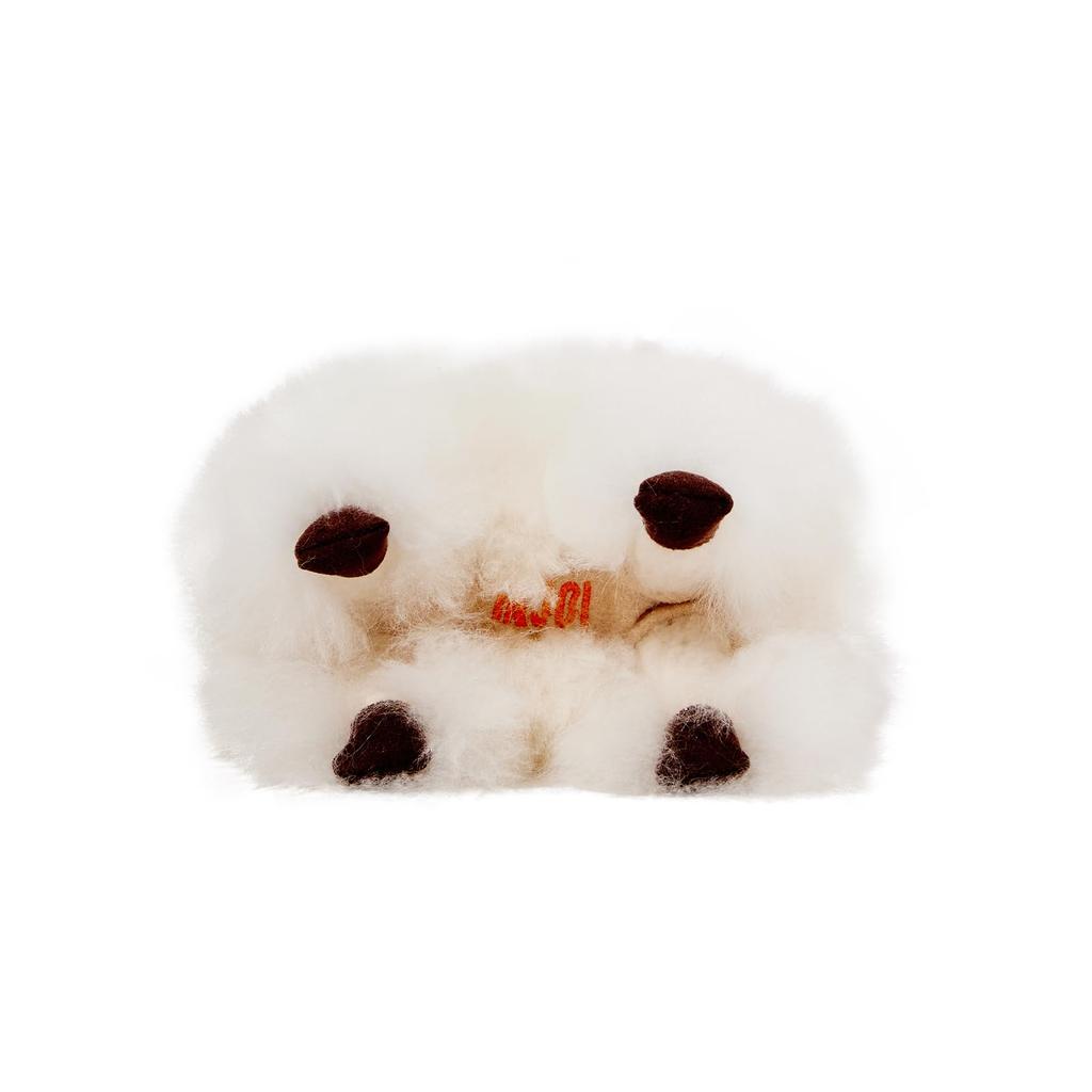INJOI Plush Alpaca Toy, Fluffy and Cute, Handmade with Rare Natural Alpaca Fur, Perfect for Anniversaries and Special Occasions, Gift (15cm, White,