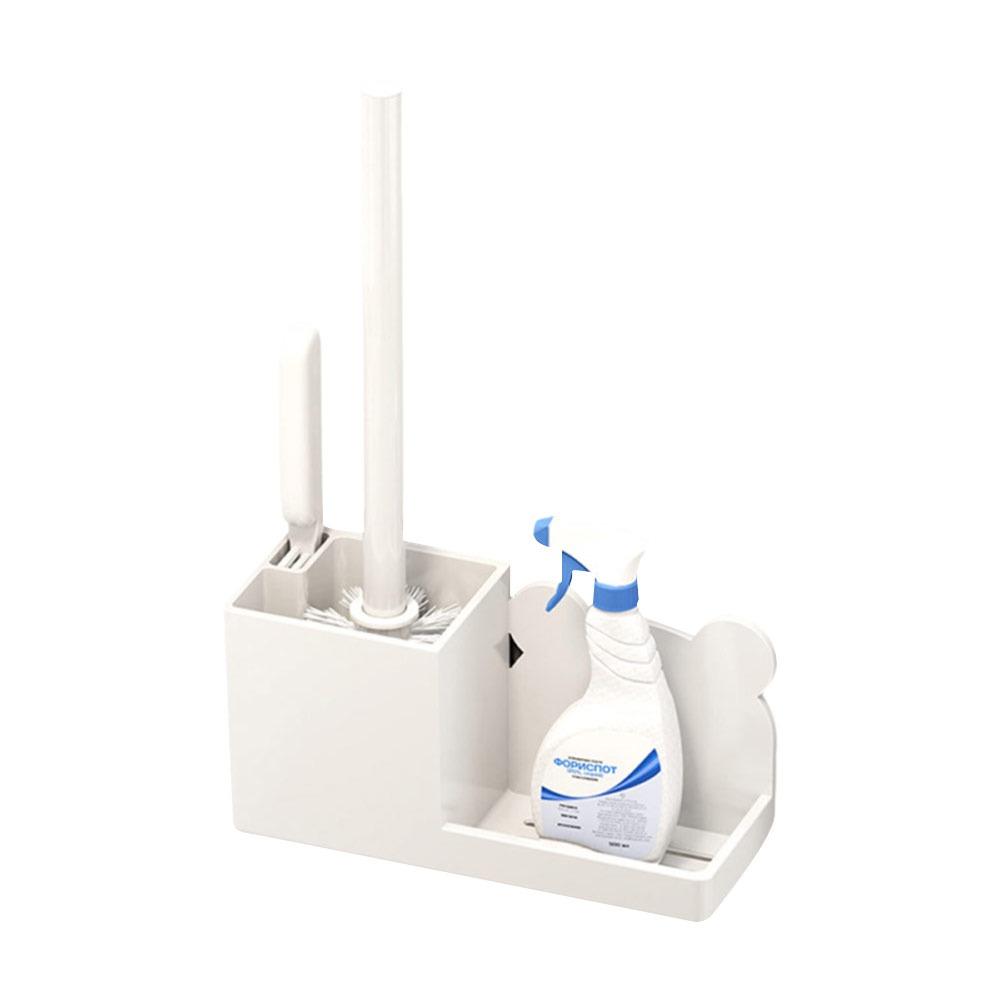 

Настенный держатель для туалетной щетки без сверления, полка для ванной комнаты, аксессуары для ванной комнаты, подставка для туалетной щетки Large White