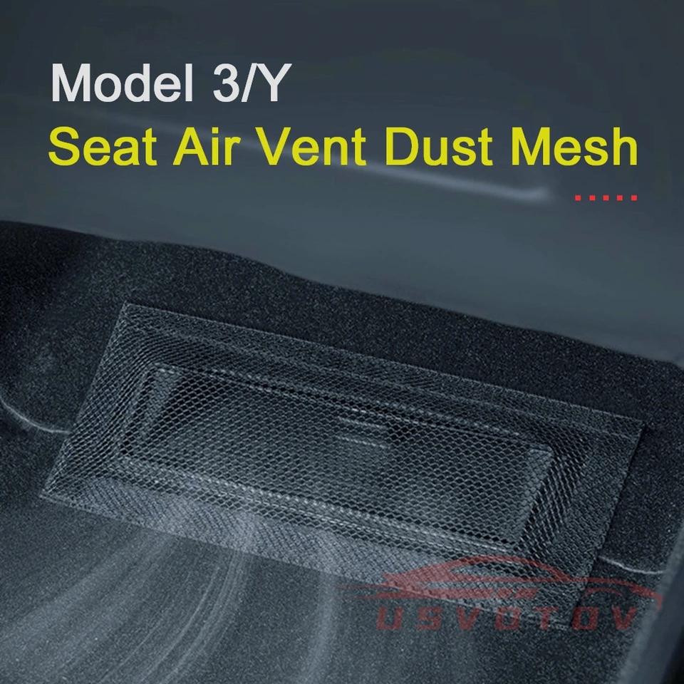Backseat Air Vent Cover for Tesla Model 3 Y 2019-2025 Rear Seat AC Outlet Protector Mesh Accessory Dustproof Design