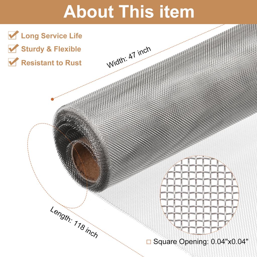1pcs 20 Mesh 304 Stainless Steel Woven Wire Mesh Screen Filter Screen Wire Mesh Filter Sheet