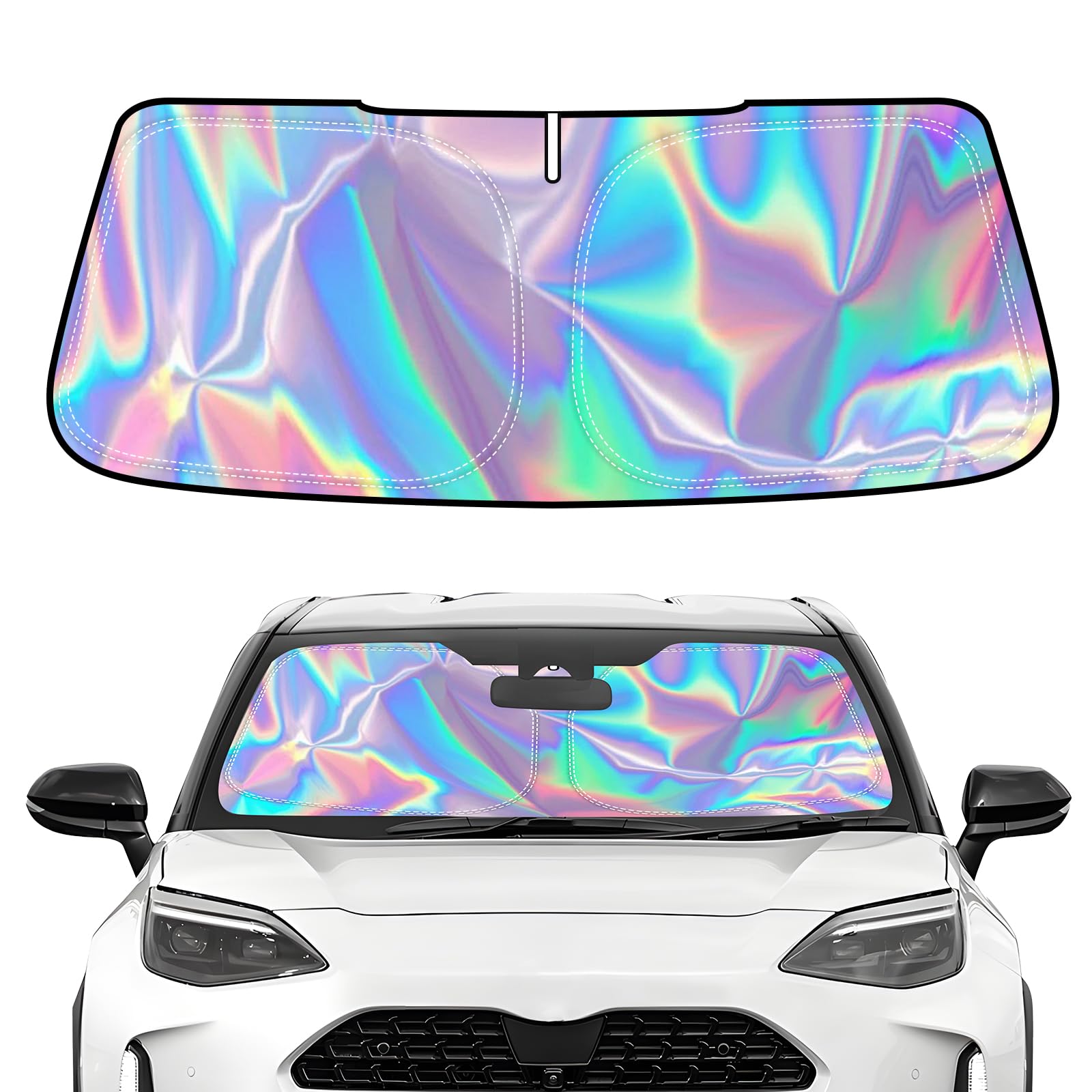 

BLUESEATEC Toyota Yaris Cross Передний солнцезащитный экран на лобовое стекло Yaris Cross 300D Материал с сильной изоляцией Солнцезащитный экран Защита от солнца Предотвращение теплового удара