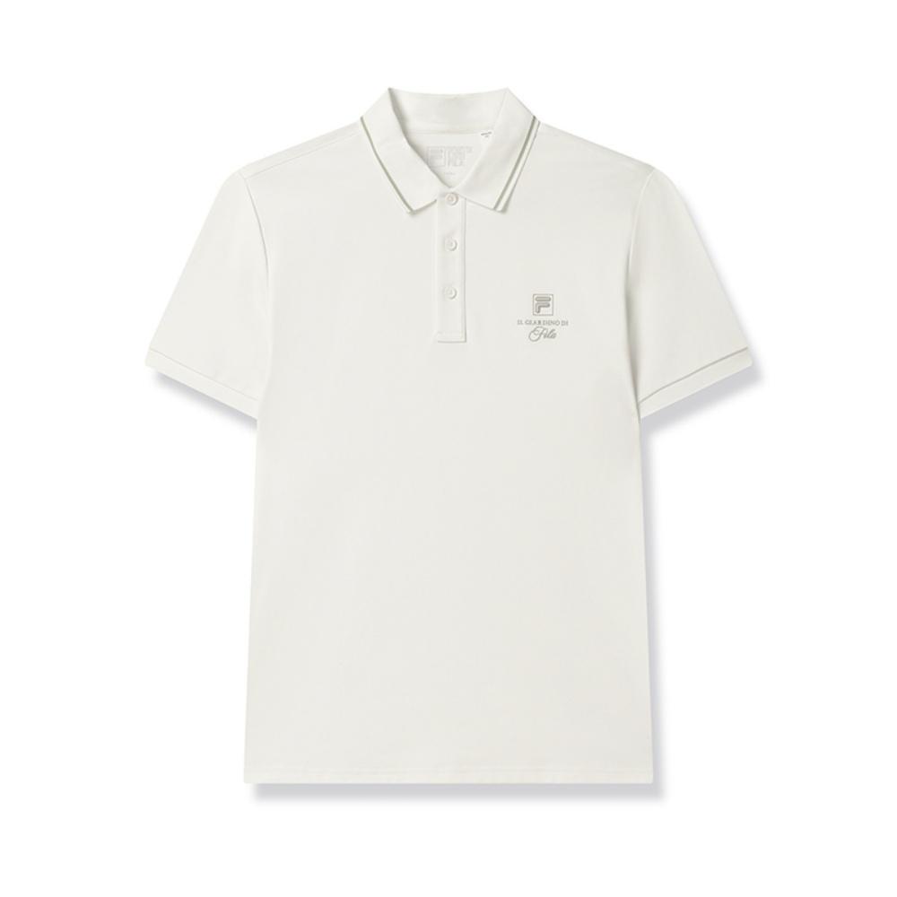 New FILA HERITAGE Short Sleeved POLO Men's Cloud White F11M538123FWT