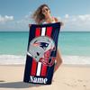 Personalized Patriots Team Spirit Beach Towel Microfiber Beach Towel Thin Absorbent for Beach Swimming Yoga Bath Sports. 0910361