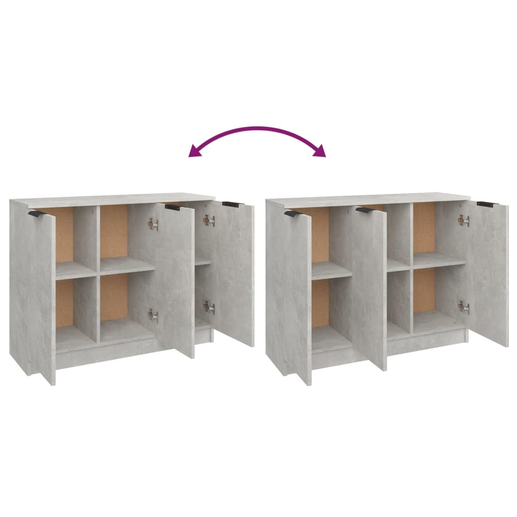 Sideboard Concrete Grey 90.5 x 30 x 70 cm Particleboard