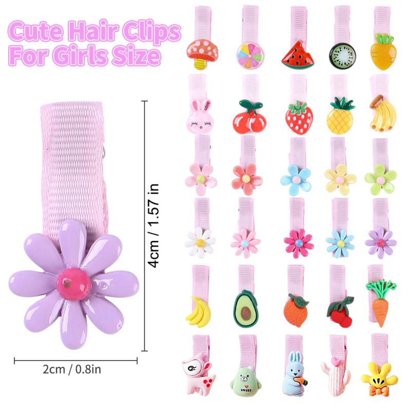 60pcs Baby Girls Hair Clips Cute Cartoon Hairpin Hair Barrettes Accessories Styling Tools