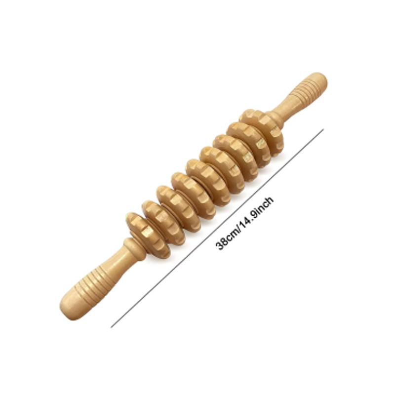 Durable And Safe 1Pcs Wooden Therapy Massager Roller Trigger Point Massager Stick For Fascia Cellulite Muscle & Abdomen Body Muscle Belly Tool