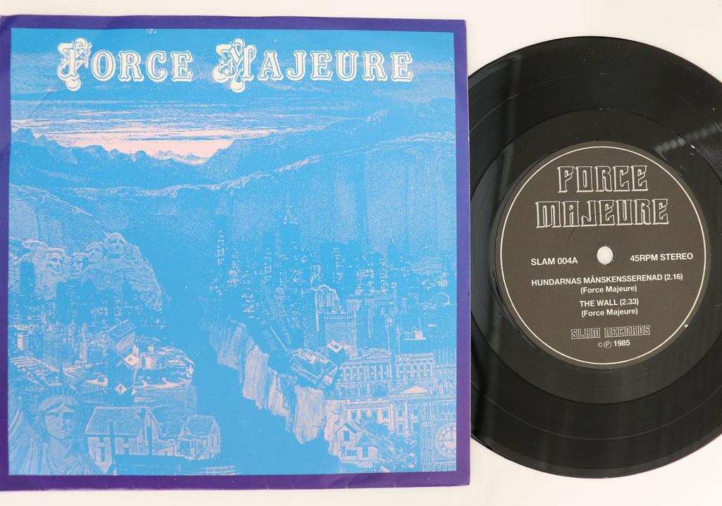 7inch Record FORCE MAJEURE Hundarnas Manskensserenad 004 SLAM 1985 Sweden Rock Used