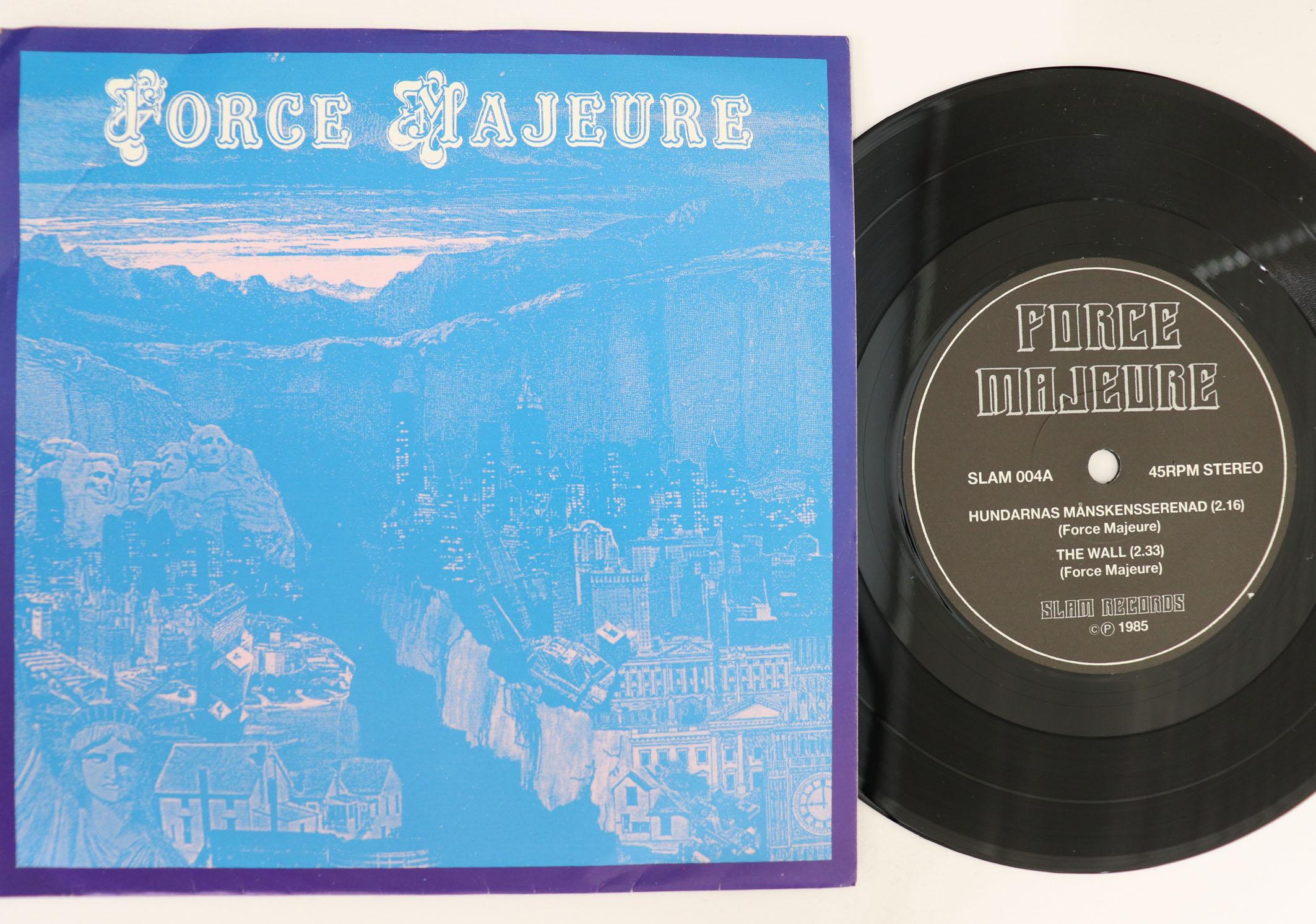 

7inch Record FORCE MAJEURE Hundarnas Manskensserenad 004 SLAM 1985 Sweden Rock Used
