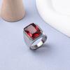 Men's/Women Multi-Gemstone Style High Quality Luxury Stainless Steel Ring Classic Trend Jewelry