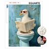 Pearl Painting Kit 5D/DIY Pearl Mosaic Inlaid Funny Seagull Reading Newspaper Home Wall Decoration Art