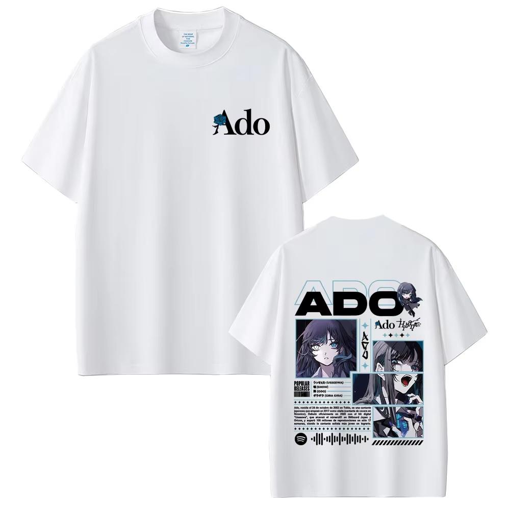 Ado World Tour 2025 Hibana Tričko Pánská Móda Ležérní Měkká Bavlněná Trička Pánská Dámská Móda Japonský Styl Tričko s Krátkým Rukávem