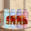 1PC Book Stack Red Dragon Illustration 750ml Color Plastic Sports Water Bottle Leakproof Flip Straw Lid Suitable for Sports Office Home Use