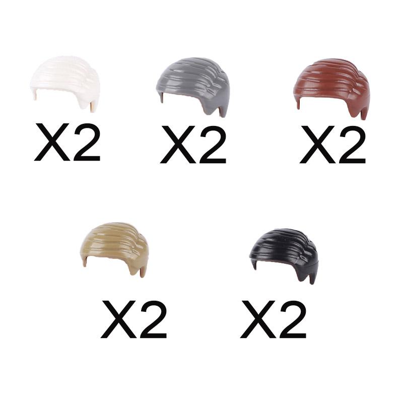 

MOC Городские строительные блоки Фигурка Аксессуары для одежды Длинные волосы Короткий стиль Мини-кирпичик Совместимые игрушки Подарок Сделай сам Часть тела K068