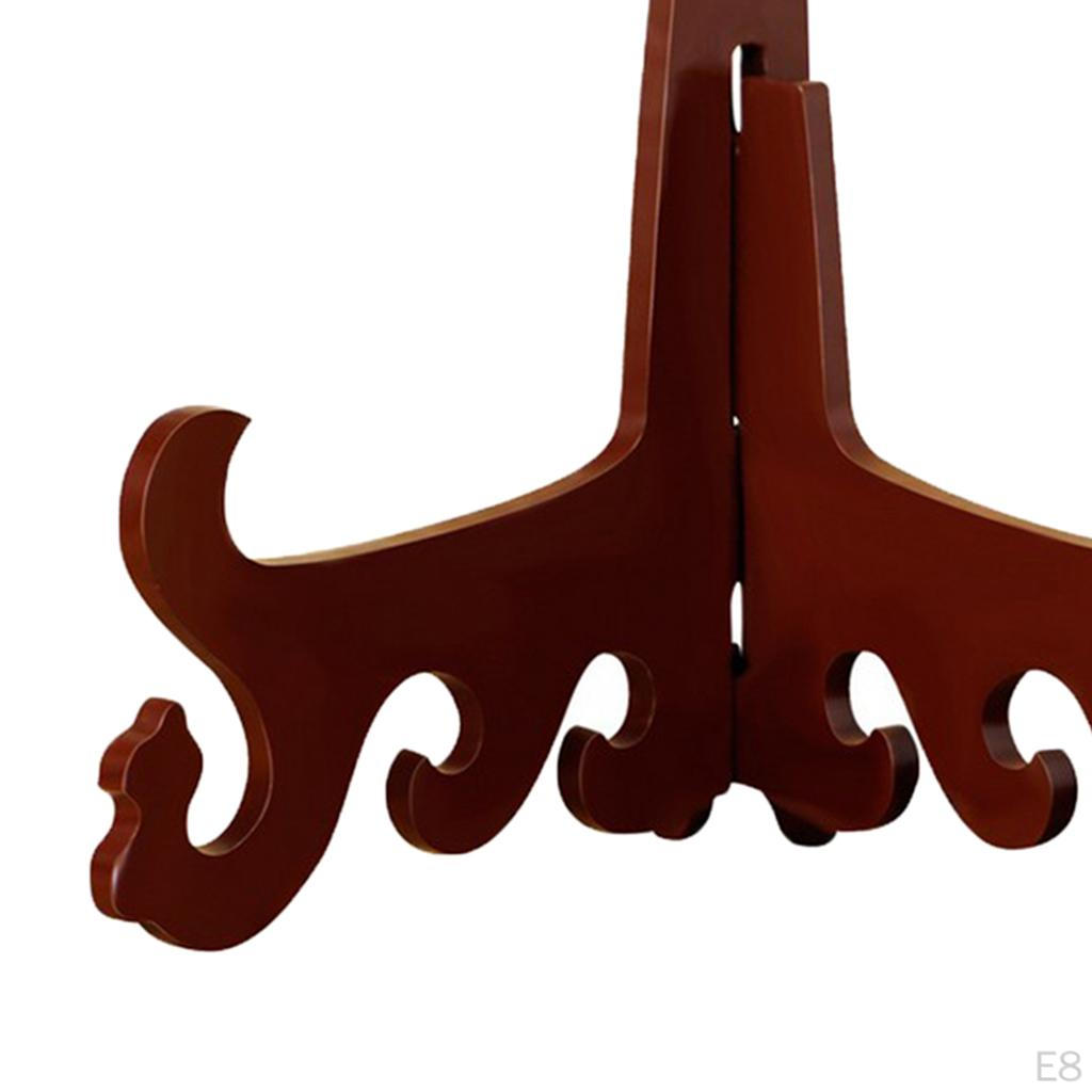 Elegant Wooden Plate Display Stand for Photos and Artwork