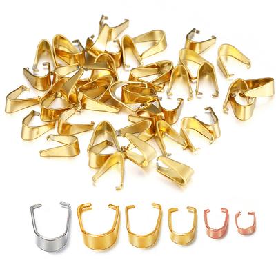 50 pièces Attache Pendentif Clip Connecteur Fermoir Pince pour Fabrication de Bijoux DIY Couleur Or Fermoirs Accessoires Vente en Gros
