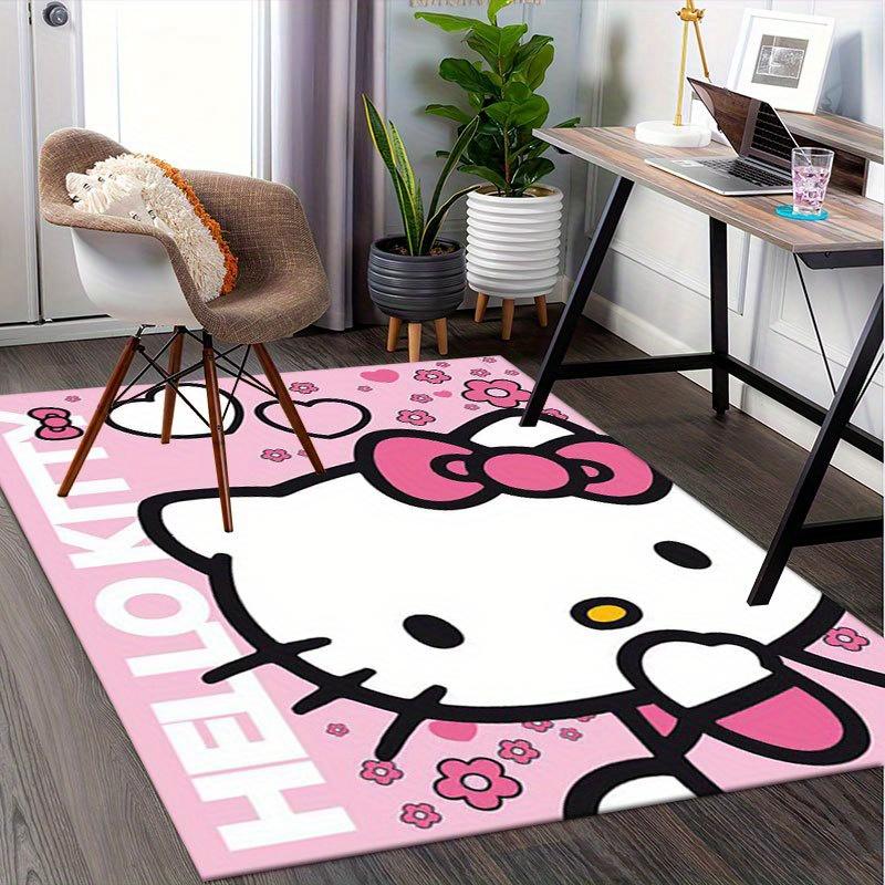1pc Sanrio Hello Kitty Mermaid Printed Office Carpet Rectangle Rug Under The Table,Perfect Room Decor for Living Room, Bedroom, Kitchen, Non-slip Floo