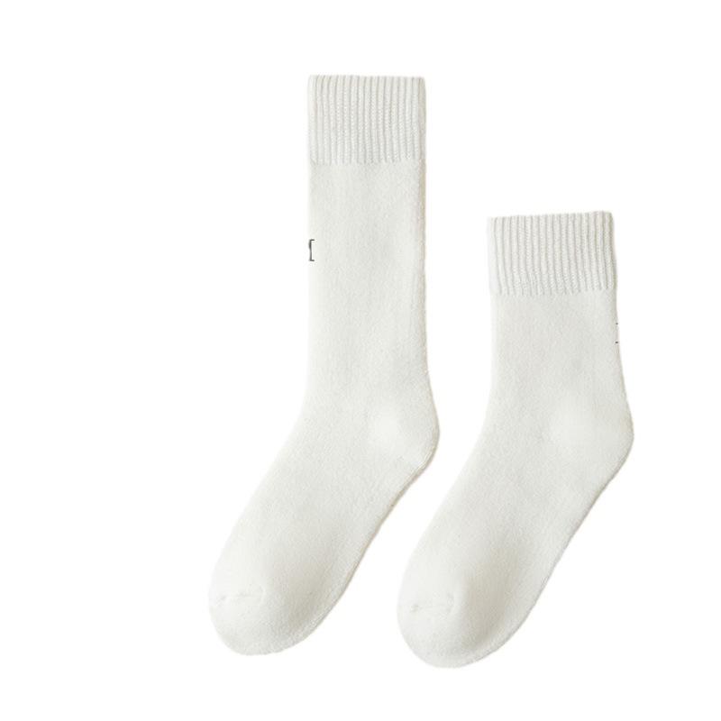 Women Winter Plus Velvet and Thick Type Warm Wool Ring Sleep In The Tube Socks