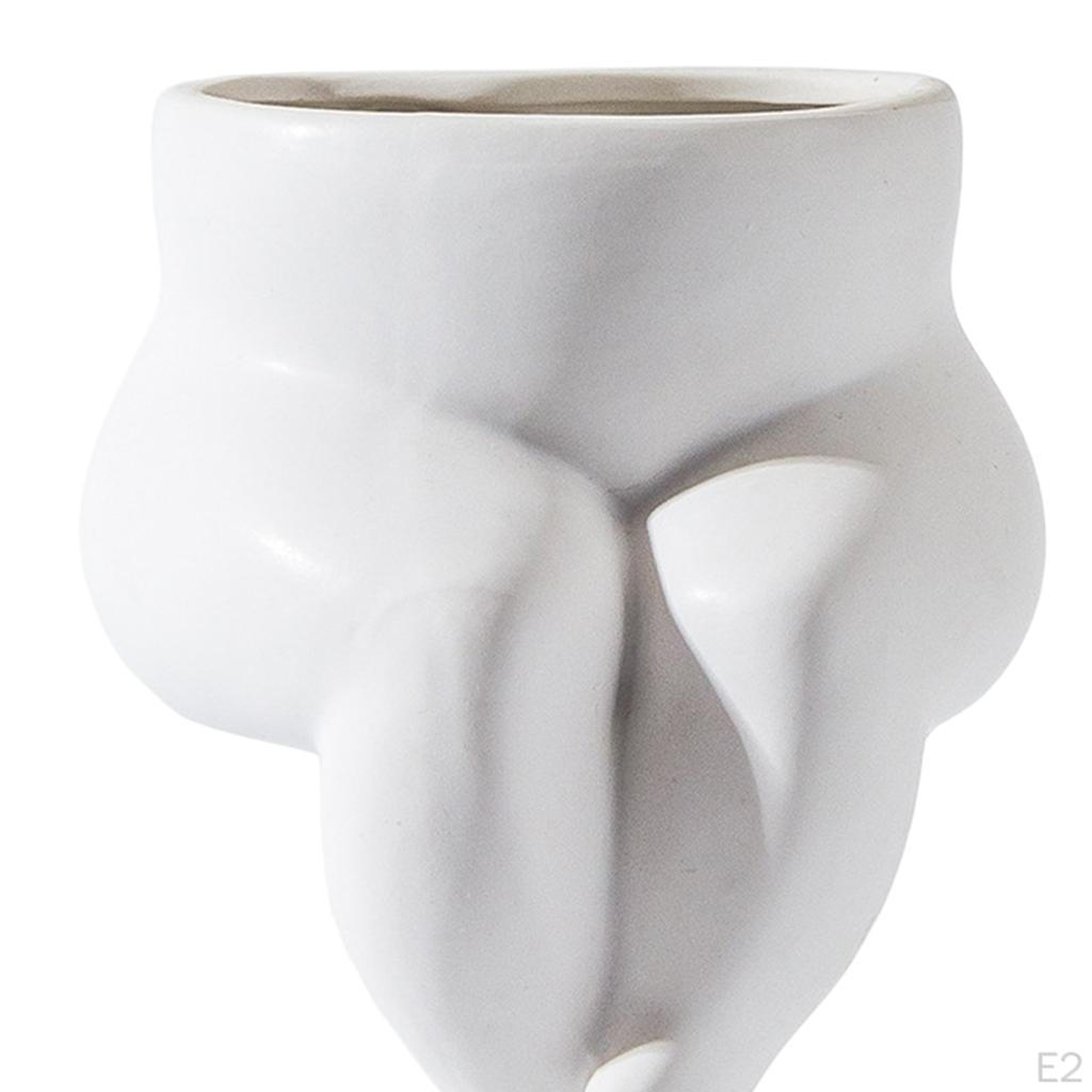 Body Vase Modern Butt Flower Sculpture Novelty Cute Plant Pot Cafe Tabletop Decoration