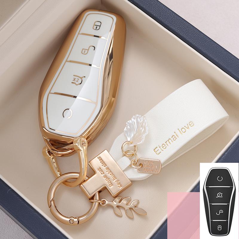 TPU Car Key Case Cover For BYD Han Ev Tang Dm/Qin PLUS/Song Pro/MAX/Yuan Dolphin E2 Protector Auto Key Car Accessories