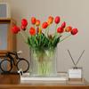 5pcs Artificial Flowers Soft Tulip Fake Flower Real Touch Home Garden Table Wedding Decoration Simulation 5-Head Tulips Bouquet