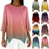 Damen 3/4-Ärmel Shirts Grafik-T-Shirts Shirts Lässige Basic-Tops Pullover