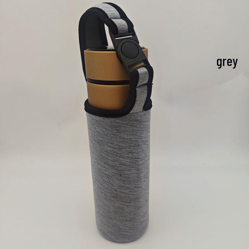 Universal Insulated Thermos Cup with Anti-Fall Protection and Portable Crossbody Strap
