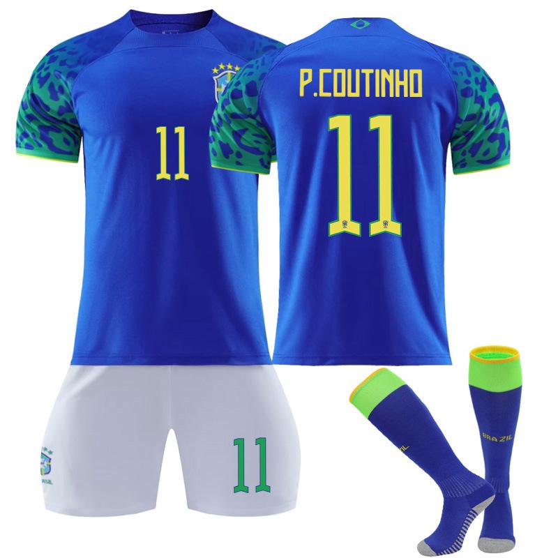 2223 Brazilië Uit Blauw Nr. 20 1018 Voetbaltenue Set