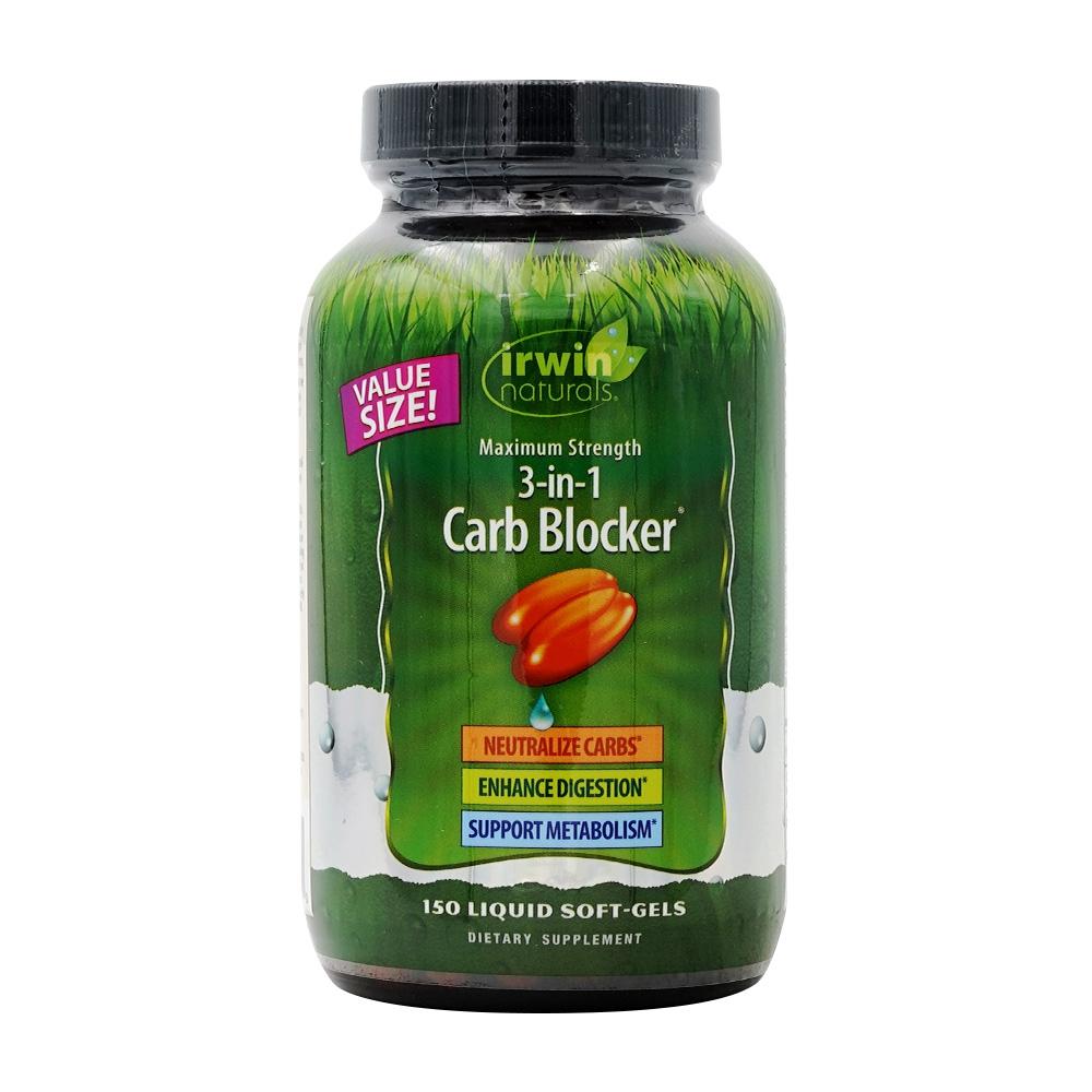 

Maximum Strength 3-in-1 Carb Blocker Value Size, 150 Liquid Soft Gels