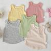 Summer Baby Solid Vest Girls Cute Candy Color Tops Children Cotton Sleeveless T-Shirts Toddler Tee Kids Clothes