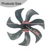 14 Inch Floor Fan Table Fan Blade With Nut Cover Household Silent Fan Blade Plastic Propeller Fan Blade 7 /9 /15 Leaves