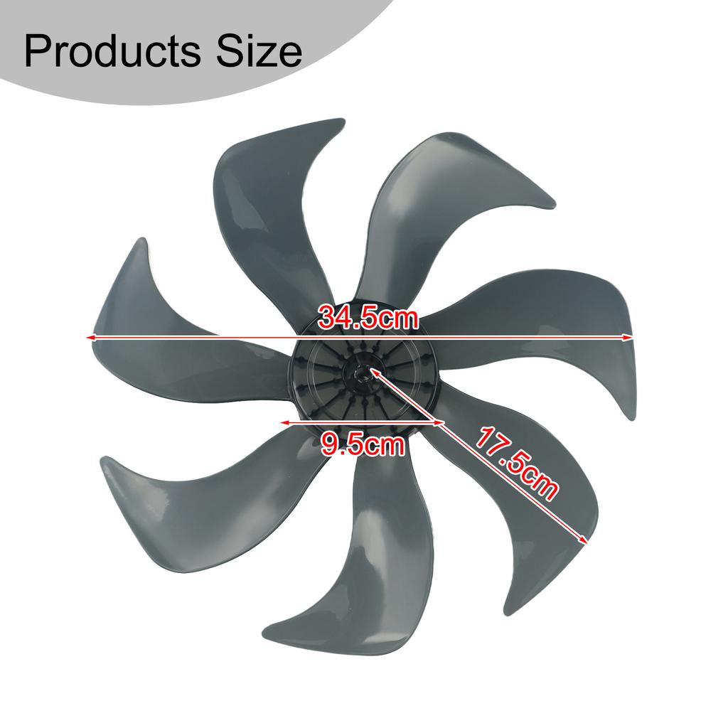 14 Inch Floor Fan Table Fan Blade With Nut Cover Household Silent Fan Blade Plastic Propeller Fan Blade 7 /9 /15 Leaves