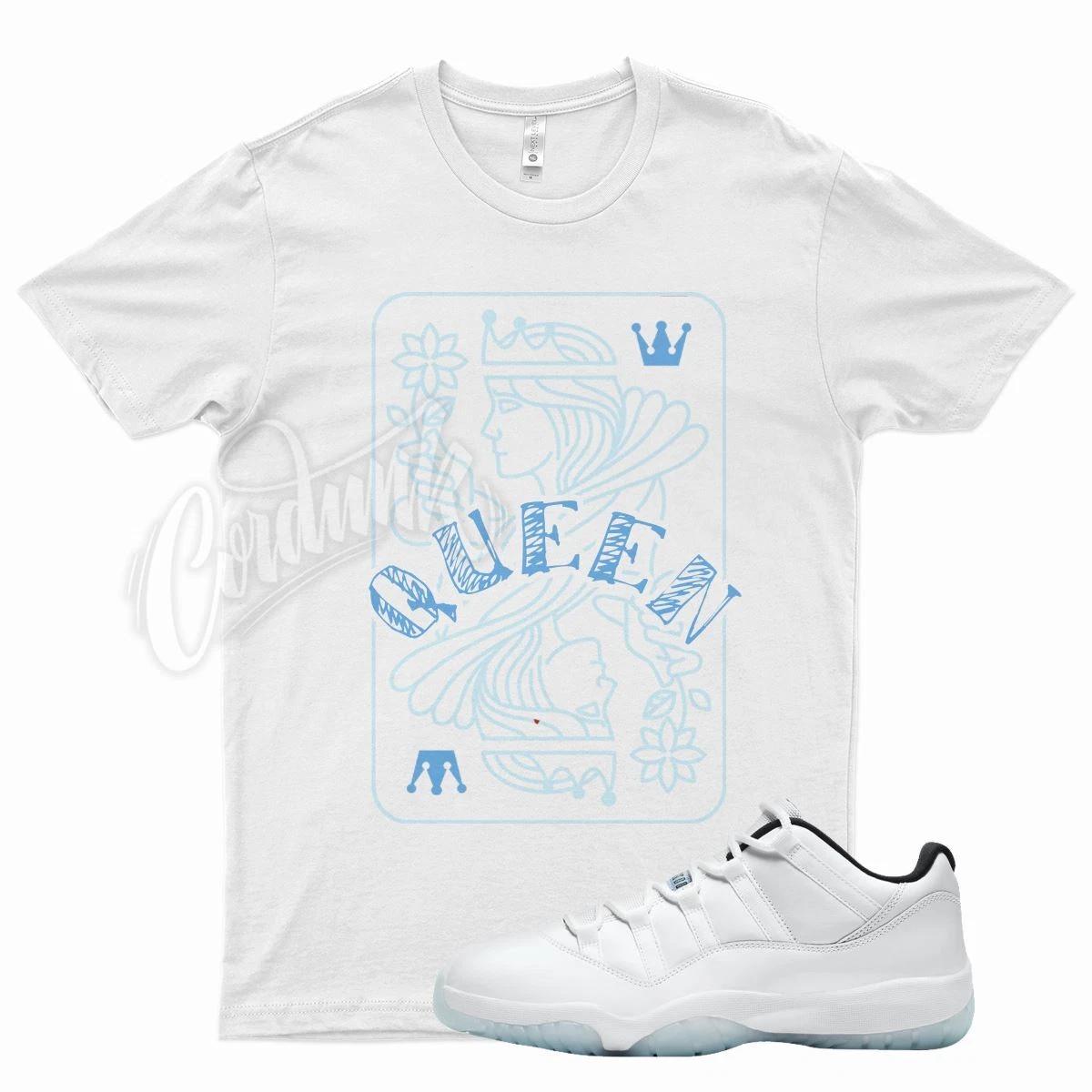 White QUEEN T Shirt for J1 11 Low Legend Blue - Easter Concord Space S