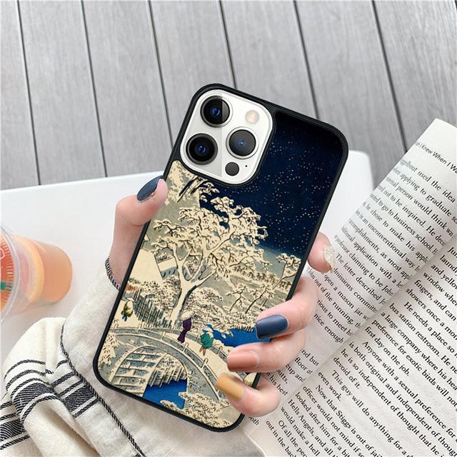 Ukiyo e Japanese Art Coque Shell For iPhone 17 Air 15 16e 14 13 12 Pro Max 11 Pro Max Plus Phone Case Cover