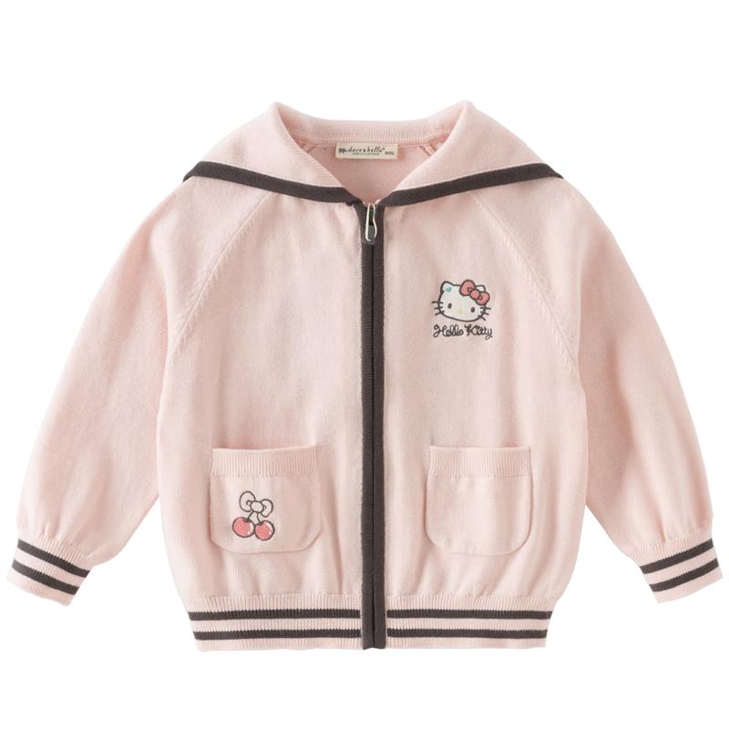 ДЭЙВ И БЕЛЛА Девочкин антистатический кардиган-свитер Hello Kitty 120cm