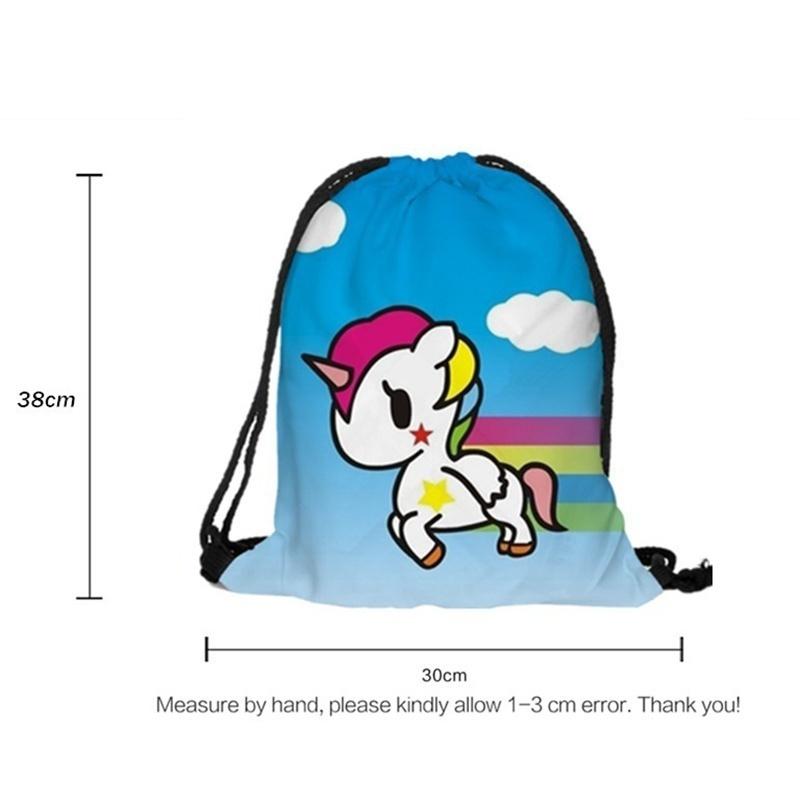 Cartoon Bag Backpack Student Schoolbag Travel College Rucksack Drawstring Bag