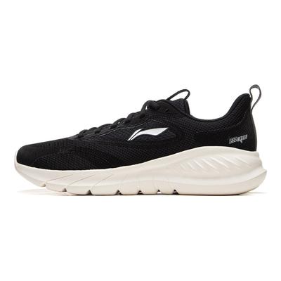 Li Ning Easy Flex Confortável Versátil Antiderrapante Resistente ao Desgaste Respirável Tênis de Corrida de Cano Baixo Masculino sneaker Preto Branco ARSU047-1