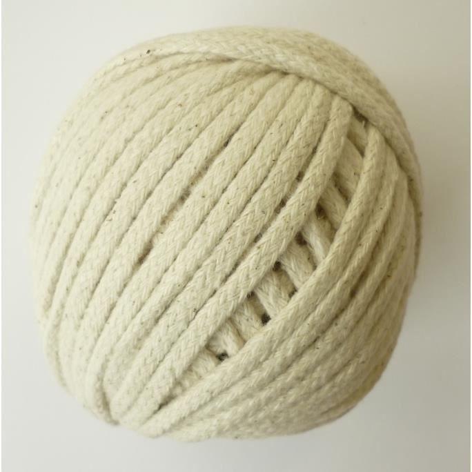 Graine Créative - Bobine de fil à tisser en coton tressé 3mm 100g