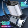 3.0 Car Charger Adapter 4 Port  Charging Socket Volt Display 120W Cigarette Lighter Scalable Quick For Phone IPad