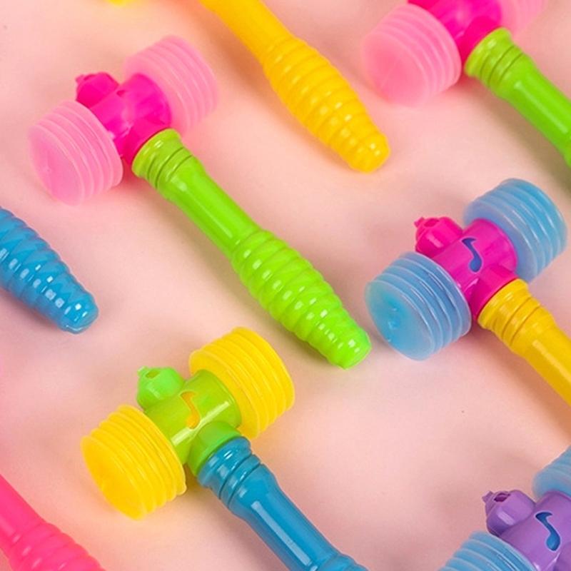 3Pcs Knocking Hammer Toy Musical Instrument Hammer Shape Knocking Vocal Educational Toy Kid Birthday Party Favors Gifts