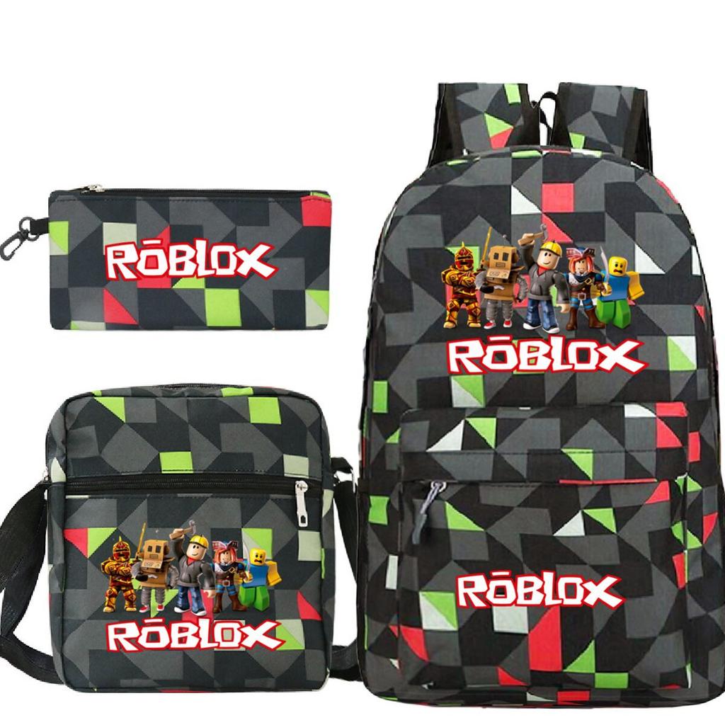 Primary And Secondary School Students Casual Schoolbag Three-Piece Cartoon Game Merchandise Printed Children'S Fashion Backpack