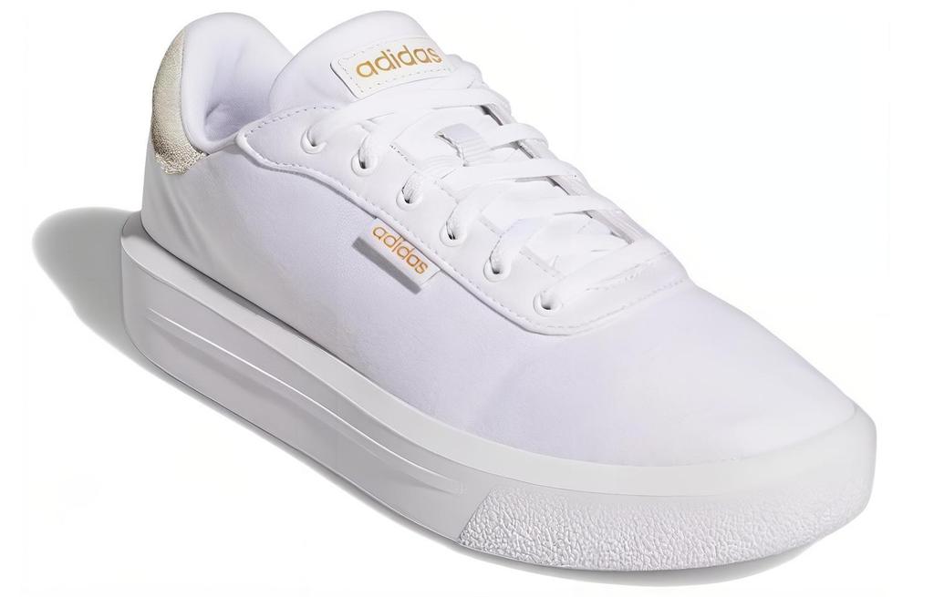 adidas Dámské platformové tenisky Court Platform Cln 'White Gold Metallic' GZ1689