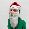 Santa Latex Face Mask Skin Friendly Comfortable For Holiday Performances Photo Booths And Seasonal Costume Accessories