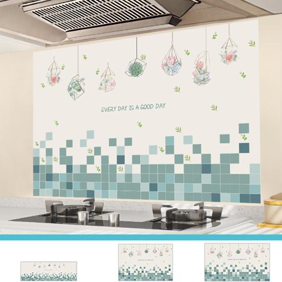 Yousheng Oil Proof Wall Stickers Kitchen Backsplash Wall Protector Waterproof Heat Resistant Static Sticker for Kitchen Dining Room Countertop