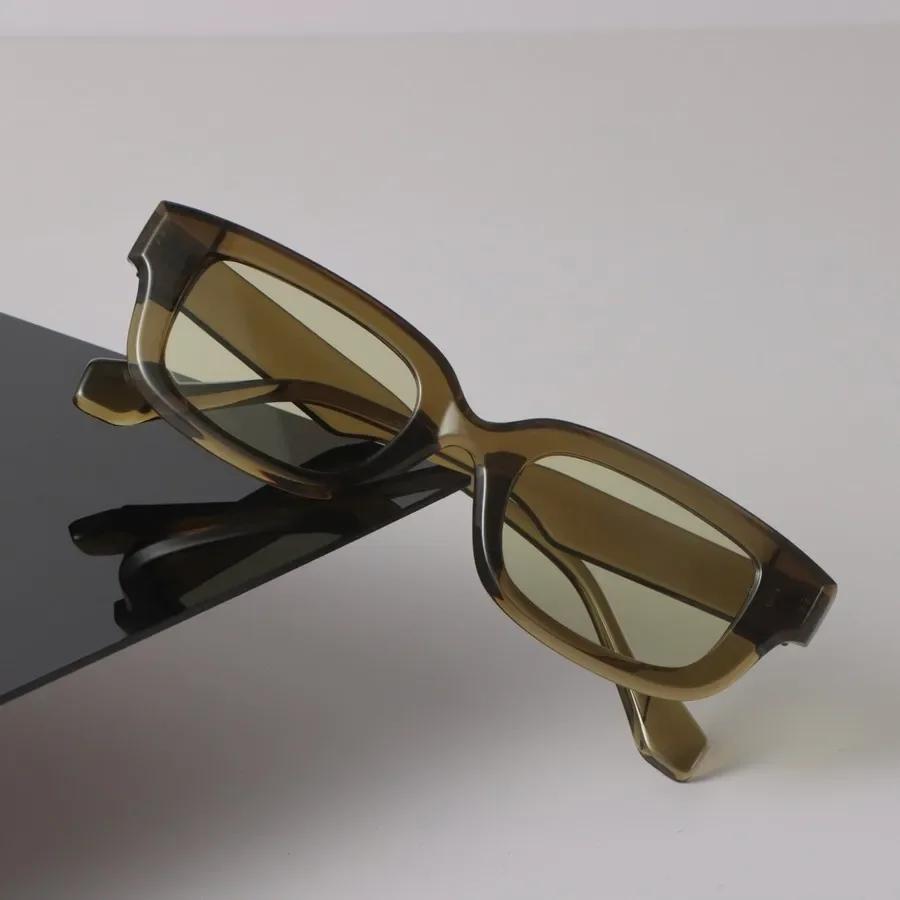 Vintage Rechteckige Sonnenbrille Damen Herren Lässige Modebrille Luxusmarke Designer Weiblich