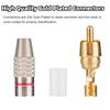 10Pcs RCA Male Plug Solder Gold Audio Video Cable Adapter Connector for Receiver Amplifiers and Sound Systems